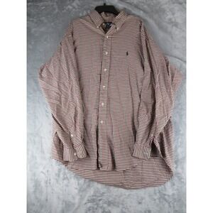 Ralph Lauren Men's Blake Gingham Button‎ Down Shirt Large Long Sleeve Cotton